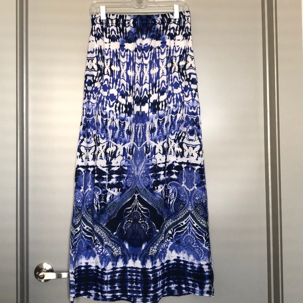 Maxi skirt with mini skirt underneath